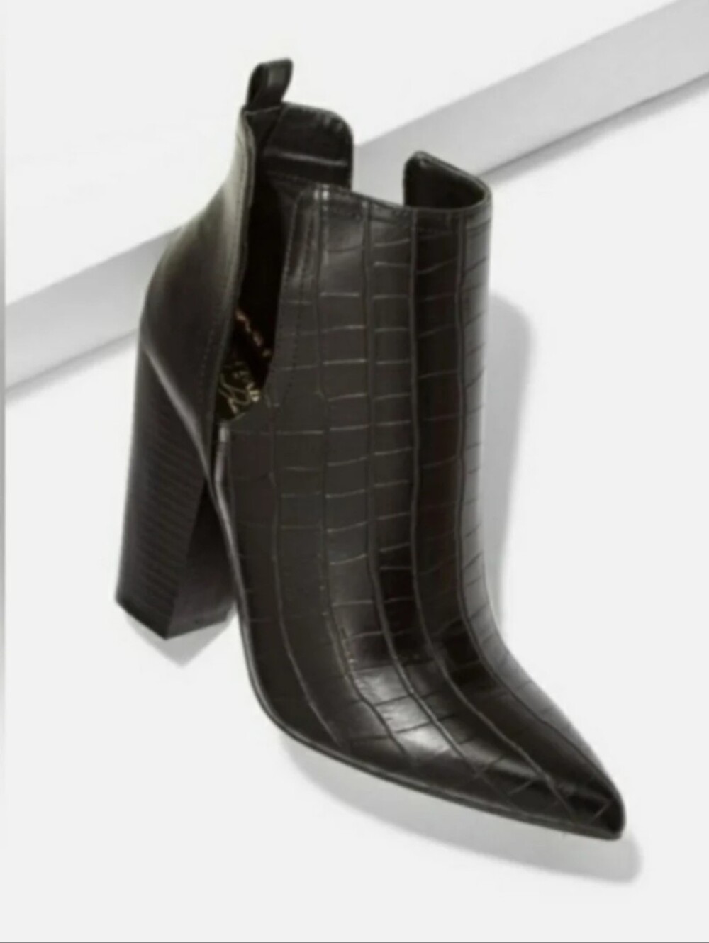 Old Town Cutout Heeled Bootie Black 8.5 NIB